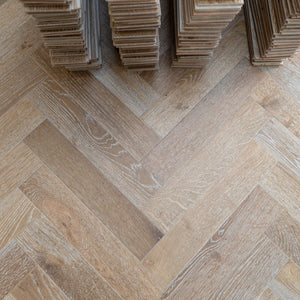 Smoked Limed Oak Herringbone Engineered Wood Flooring