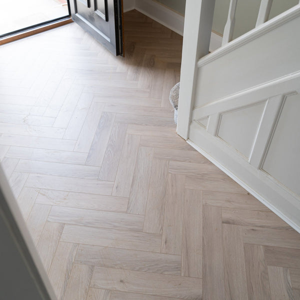 Glacier Oak Herringbone AC5 Laminate Flooring