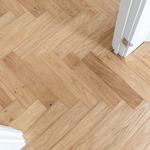 LARGE Natural Brushed Oak Herringbone Engineered Wood Flooring