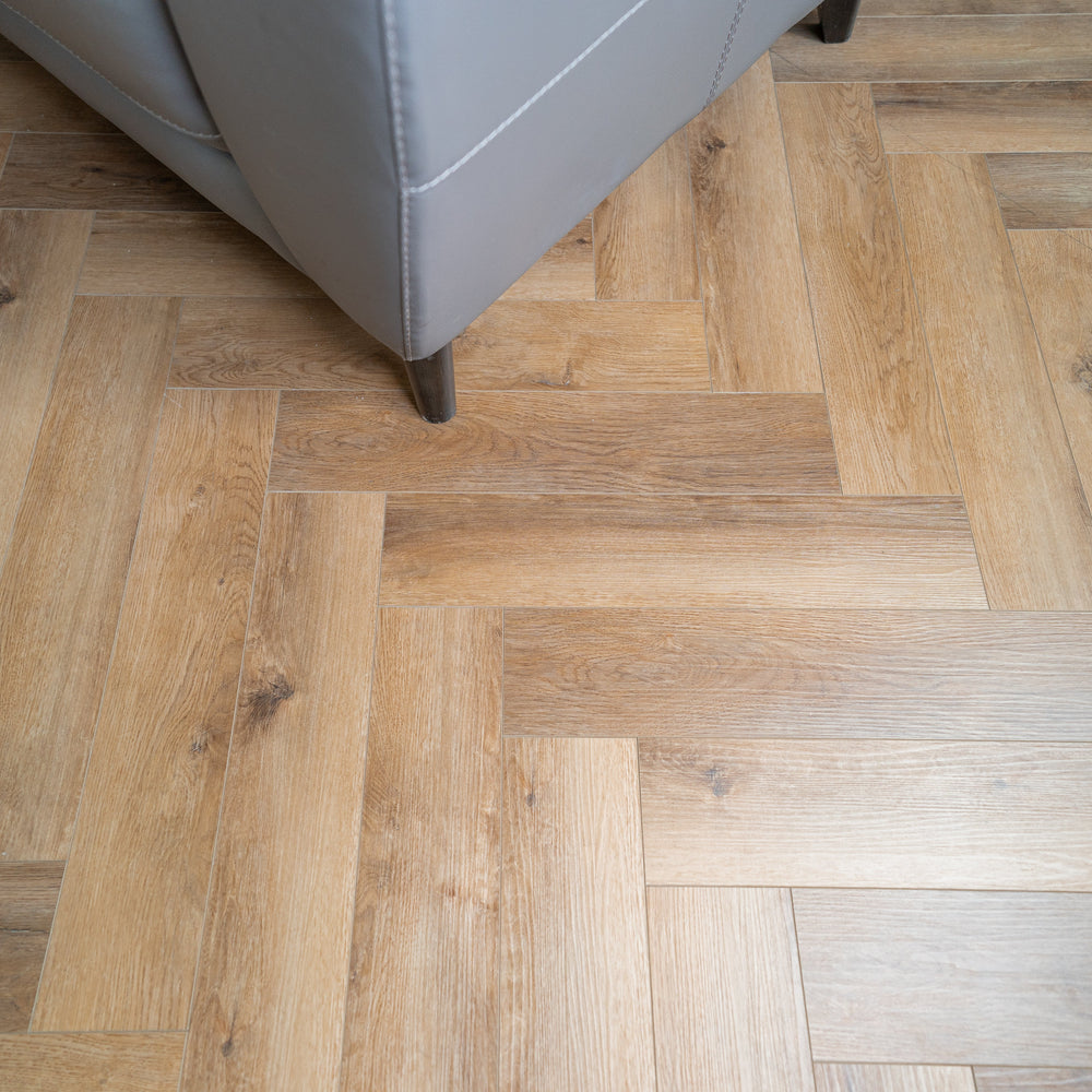 Herringbone 5mm Warm Oak Luxury Vinyl Click Flooring
