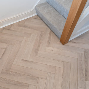 Glacier Oak Herringbone AC5 Laminate Flooring