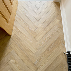 Desert Oak 12mm Herringbone Laminate Flooring