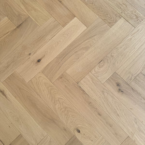 Pale Invisible Oak Herringbone Engineered Wood Flooring